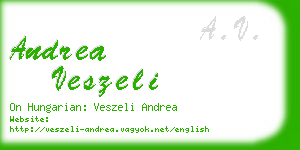 andrea veszeli business card